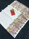 MG 406 Designer Printed Plain Linen Daily Wear Sarees Wholesale Shop In Surat